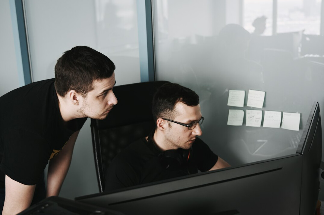 corporate programmers in office