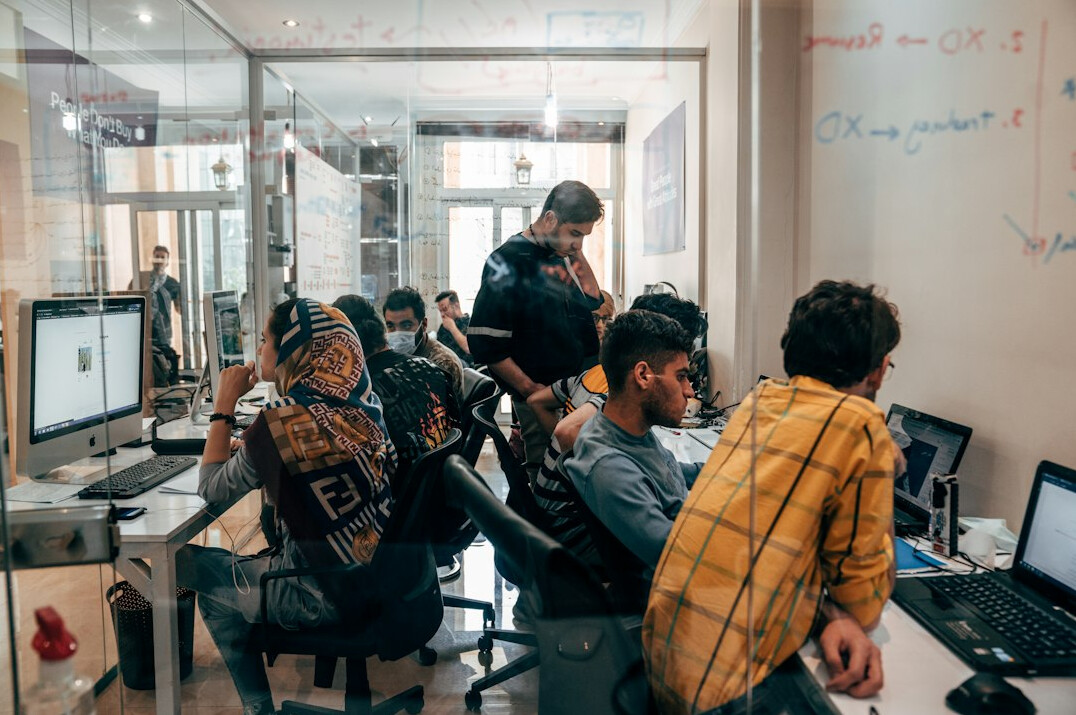 corporate programmers in office